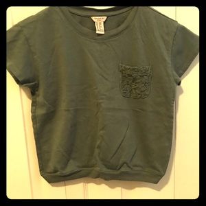 Olive green shirt sleeve shirt